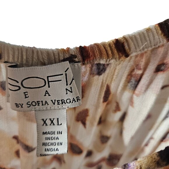 Sofia Vergara XXL Ruffle Sleeve Maxi Dress With Drawstring - Picture 3 of 4